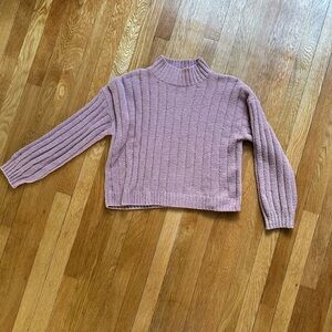 Pink Rose Pink Cowl Turtleneck Sweater